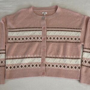 Aerie fuzzy  Pink Patterned Women's Sweater